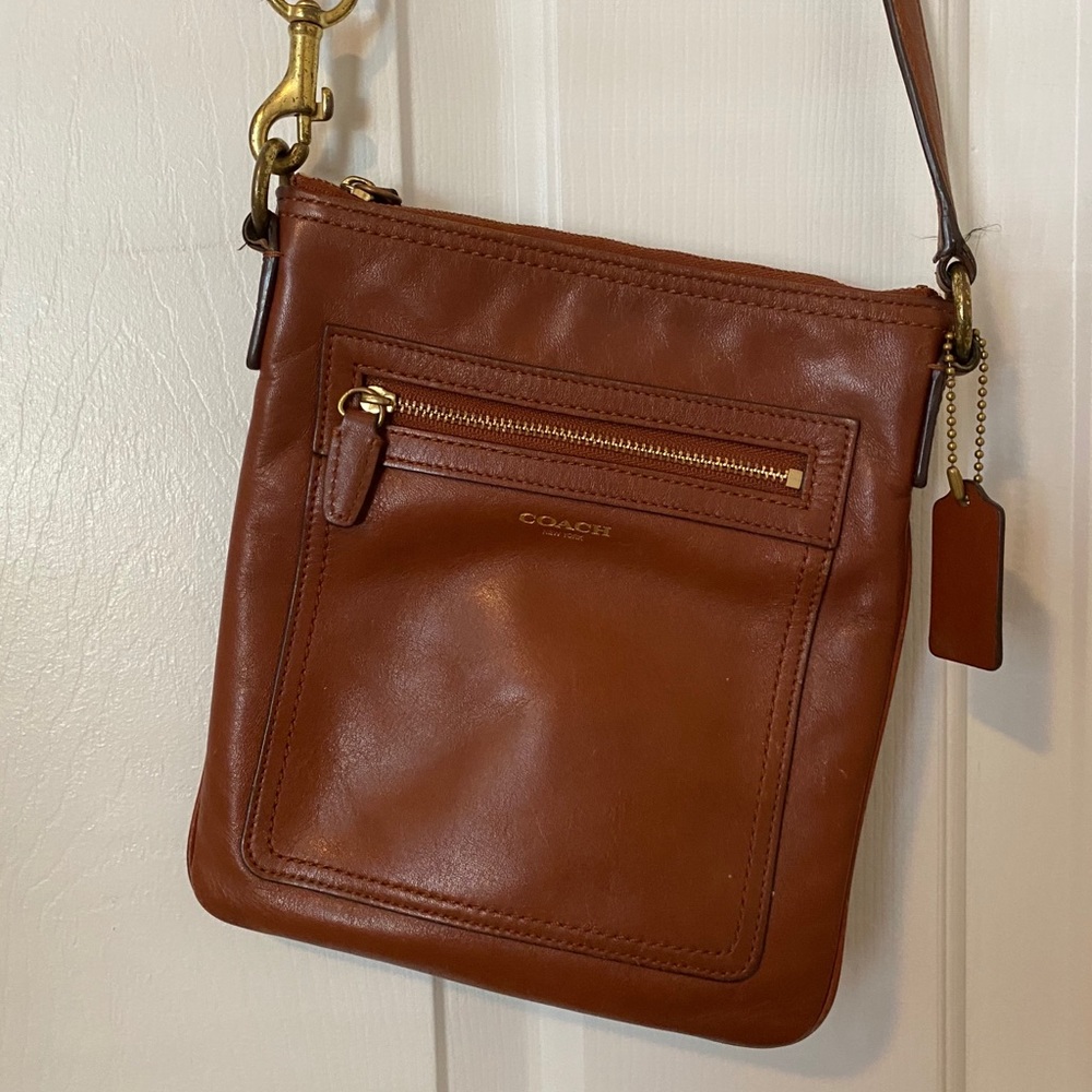 Brown Coach crossbody purse